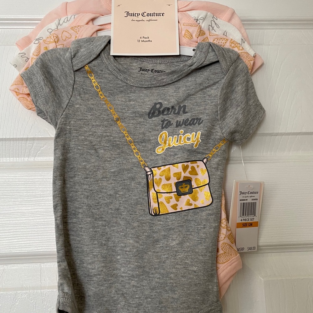 4 piece Juicy Couture Bodysuits